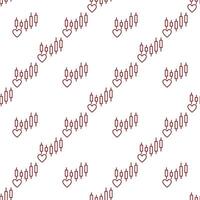 Chart Pattern and Heart Investment Passion seamless pattern in thin line style vector