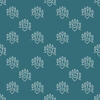 Heart and Financial Chart Stock Analysis seamless pattern in outline style vector