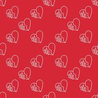 Financial chart with Broken Heart Crypto Trading and Investment seamless pattern in outline style vector
