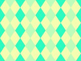Vibrant argyle pattern in pastel yellow, mint green, and peach. Perfect for backgrounds, textile design, or playful branding. vector