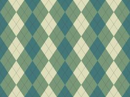 Elegant argyle pattern in muted greens and beige. Perfect for backgrounds, textiles, or vintageinspired designs. vector