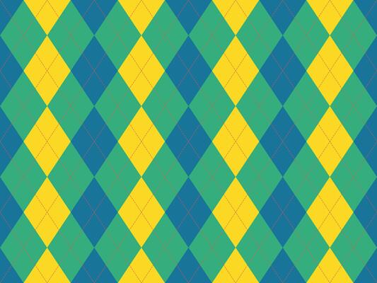 Vibrant argyle pattern in yellow, teal, and green. Perfect for backgrounds, textiles, or playful designs. This cheerful, geometric texture offers a retro vibe with modern appeal.