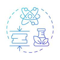 Treatment of nuclear waste blue gradient concept icon. Alter physical, chemical and biological properties. Round shape line illustration. Abstract idea. Graphic design. Easy to use in booklet vector