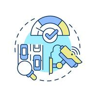 Traffic enforcement multi color concept icon. Law regulation of vehicle control and safety. Transport management. Round shape line illustration. Abstract idea. Graphic design. Easy to use in booklet vector