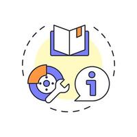 Vehicle knowledge multi color concept icon. Documentation, specifications. Technical information. Round shape line illustration. Abstract idea. Graphic design. Easy to use in infographic vector