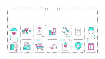 Utilization review word concept isolated on white. Providing qualitative healthcare service for patients. Creative illustration banner surrounded by editable line colorful icons vector