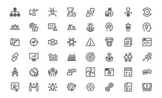 Versatile Project Management Icons pack - Designed for Task Management, Scheduling, and Team Tools vector