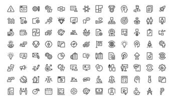 Versatile Project Management Icons set - Designed for Task Management, Scheduling, and Team Tools vector