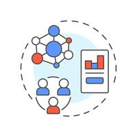 Platform economy multi color concept icon. Digital services of exchange. Core element of sharing system. Round shape line illustration. Abstract idea. Graphic design. Easy to use in presentation vector