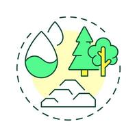 Raw material multi color concept icon. Using resources for production of goods and services. Circular economy. Round shape line illustration. Abstract idea. Graphic design. Easy to use in infographic vector