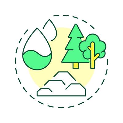 Raw material multi color concept icon. Using resources for production of goods and services. Circular economy. Round shape line illustration. Abstract idea. Graphic design. Easy to use in infographic