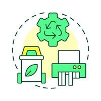 Recovery multi color concept icon. Collection and recycling of used materials. Circular economy. Round shape line illustration. Abstract idea. Graphic design. Easy to use in infographic vector