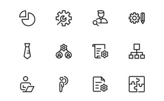 Versatile Project Management Icons bundle collection - Designed for Task Management, Scheduling, and Team Tools vector