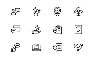 Quality Control Icon Set package - Minimal, Modern, and Versatile Line Art Illustrations for Business, Manufacturing, and Product vector