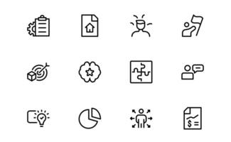 Versatile Project Management Icons set - Designed for Task Management, Scheduling vector