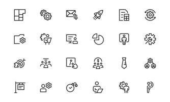 Versatile Project Management Icons pack collection - Designed for Task Management, Scheduling, and Team Tools vector