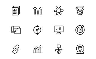 Versatile Project Management Icons set - Designed for Task Management, and Team Tools vector