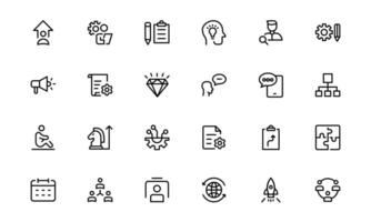 Versatile Project Management Icons pack up - Designed for Task Management, Scheduling, and Team Tools vector