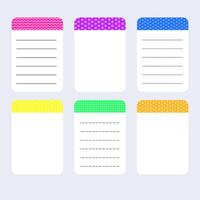 note pad with colorful dots on white background vector