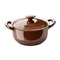 Classic Clay Stew Pot With Lid On A Transparent Background png