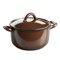 brown pot with lid on a transparent background png