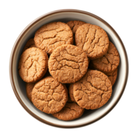 Oatmeal cookies full depth of field pic isolated on transparent background png