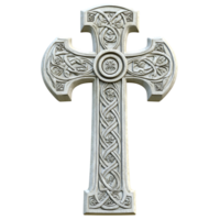 Traditional Celtic Cross With Ornate Patterns Transparent Background png