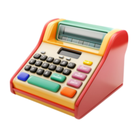 Red Cash Register Machine With Numeric Keypad png