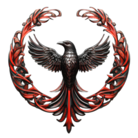 Fierce Eagle Symbol Encircled By Nature Motif transparent background png