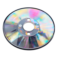 Reflective Audio Disc With Bright Multicolor Shine transparent background png