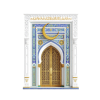 An arabic door with a crescent moon and a crescent png