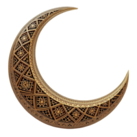 A crescent with ornate patterns on it png
