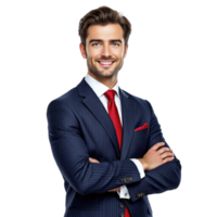 A man in a suit and tie is smiling png