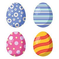 Easter egg design set with unique and different patterns, suitable for your design decoration. vector