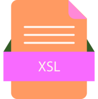Xsl File Icon With Color And Rounded Corners And Folded Doc png