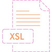 Xsl File Format Icon Rounded Outline png