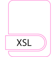 Xsl File Format Icon Black Outline And Light Color Text png