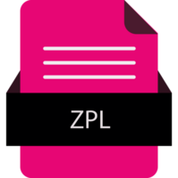 Zpl File Icon With Color And Rounded Corners And Folded Doc png