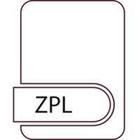 Zpl File Format Icon Black Outline And Light Color png
