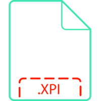Xpi File Icon Deep Rounded Outline png