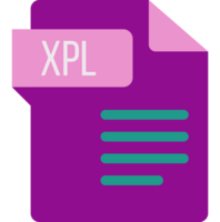 Modern Xpl File Icon With Dark Ciolor And Folded Doc png
