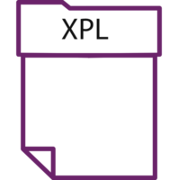 Xpl File Format Minimal Icon With Thick Outline Art png