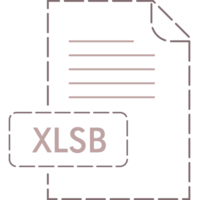 Modern Xlsb File Format Icon Rounded Dashed Outline png