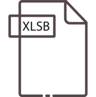 Xlsb File Format Minimal Icon With Black Outline Illustration png