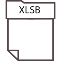 Xlsb File Format Minimal Icon With Thick Outline Art png