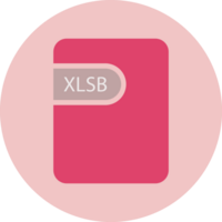 Creative Xlsb File Icon Black Shadow With Rounded Corners In Circular Shape Graphic png