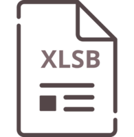 Creative Xlsb File Icon Minimal Outline With Symbols Graphic png