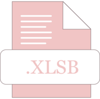 Creative Xlsb File Extension Icon Fill With Minimal Colors Graphic png
