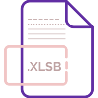 Creative Xlsb File Extension Icon Little Dot And Color Fill Graphic png