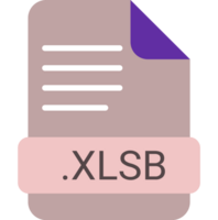 Creative Xlsb File Extension Icon With Symbol Graphic png